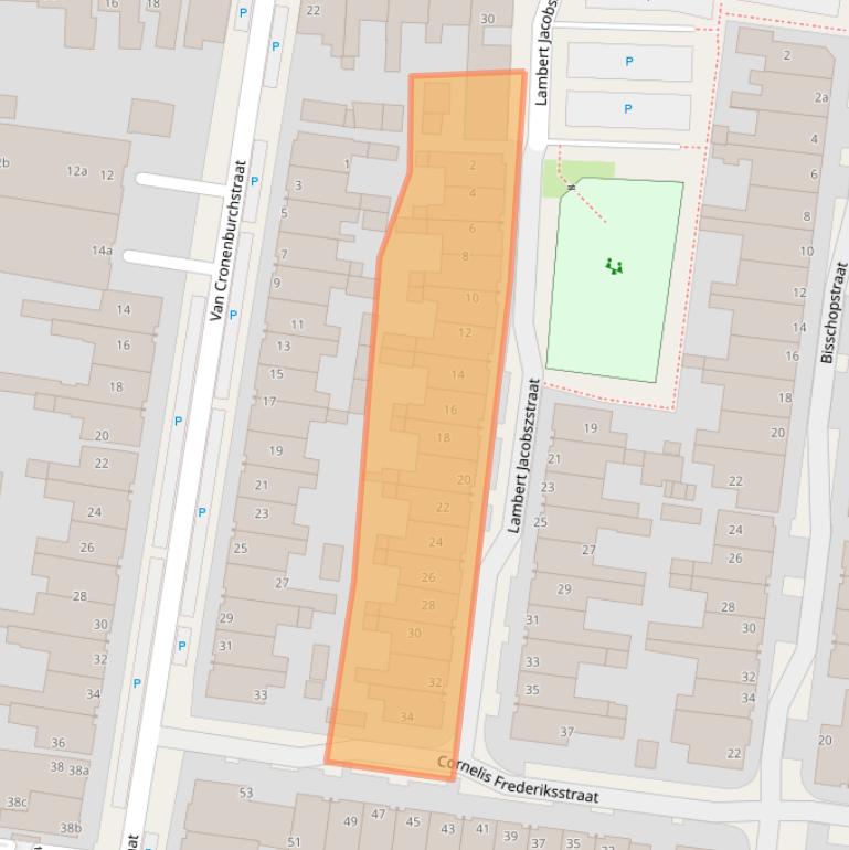 Kaart van postcodegebied 8921AS.