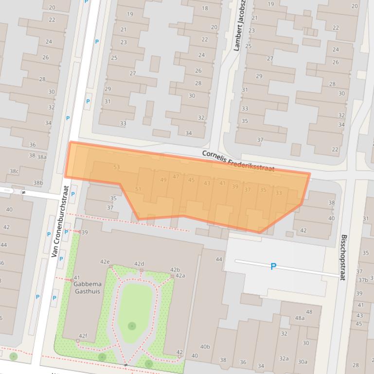 Kaart van postcodegebied 8921AV.