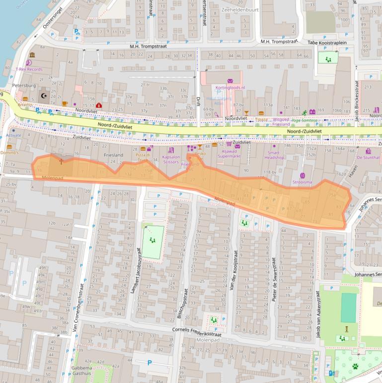 Kaart van postcodegebied 8921BG.