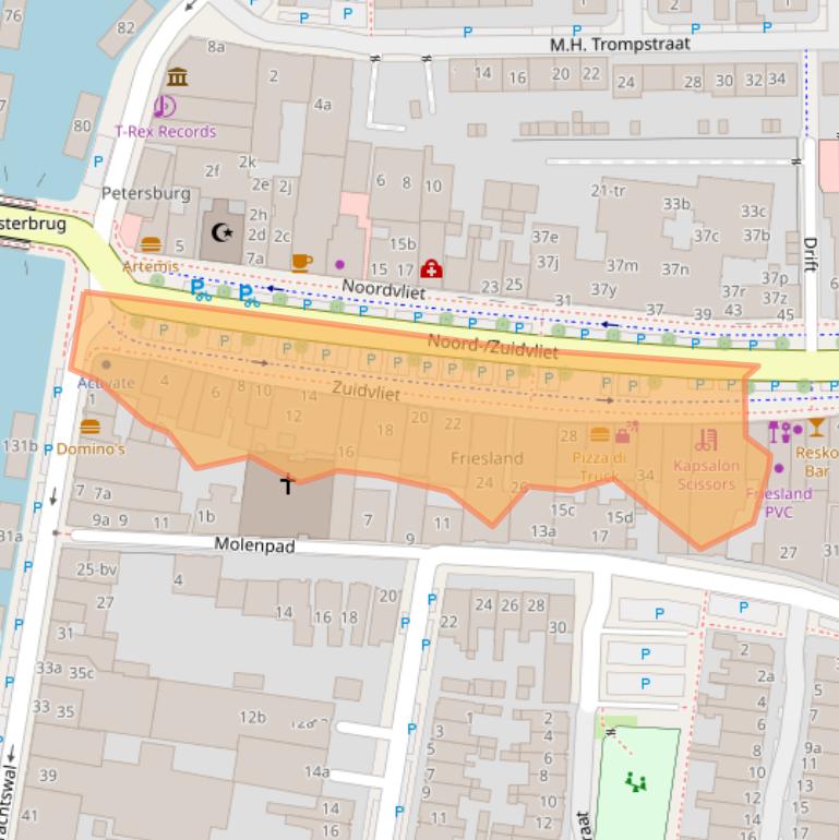 Kaart van postcodegebied 8921BL.