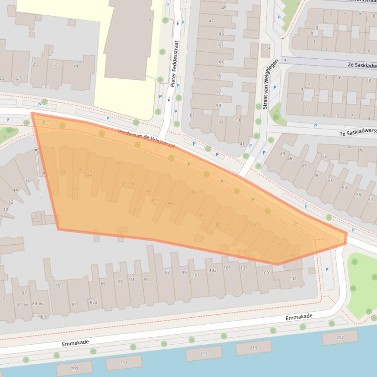 Kaart van postcodegebied 8921BV.