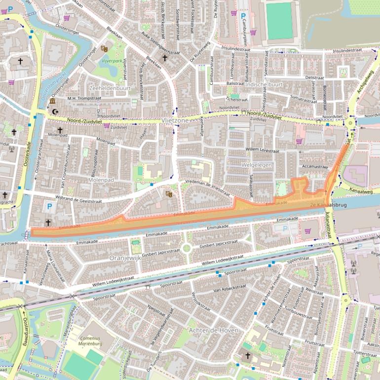 Kaart van postcodegebied 8921CB.