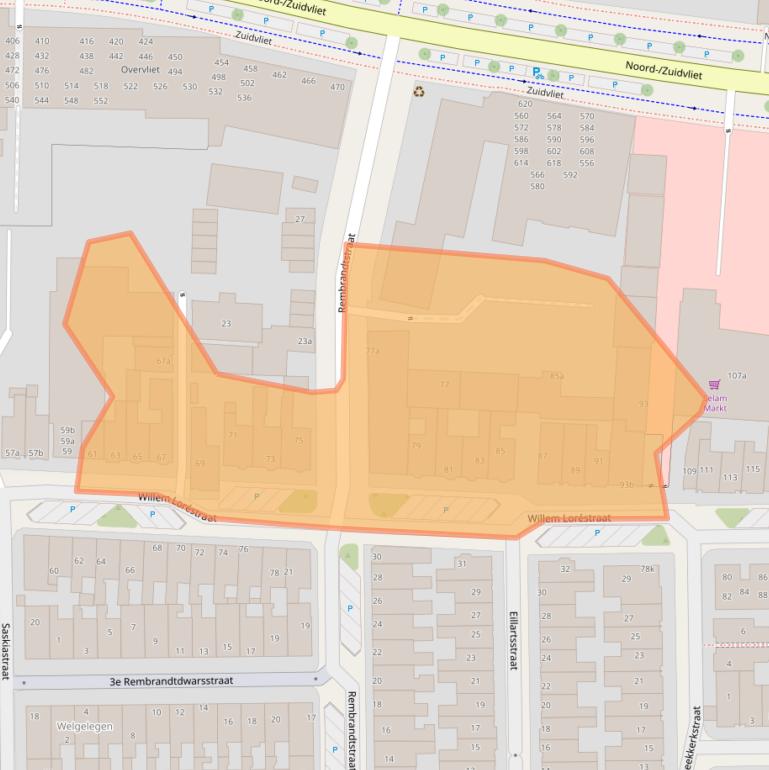Kaart van postcodegebied 8921CH.