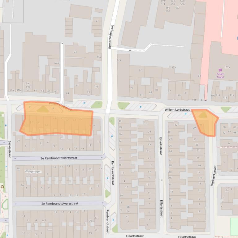 Kaart van postcodegebied 8921CL.