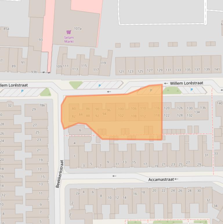 Kaart van postcodegebied 8921CM.