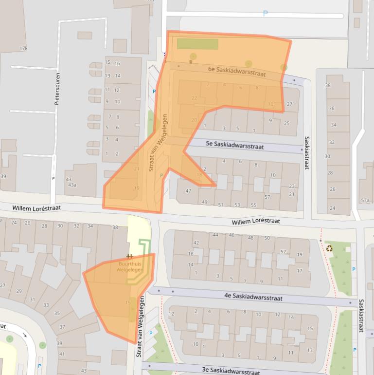 Kaart van postcodegebied 8921CP.