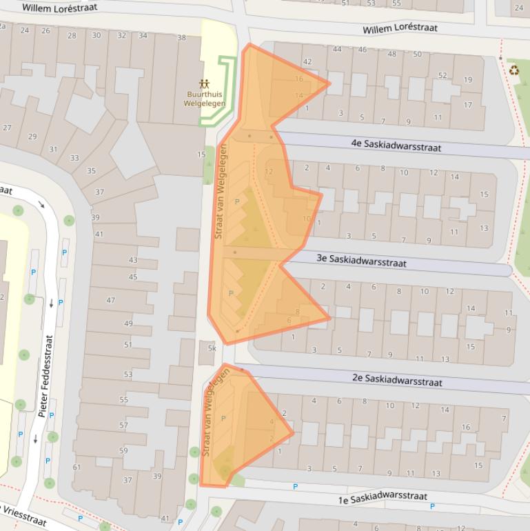 Kaart van postcodegebied 8921CS.