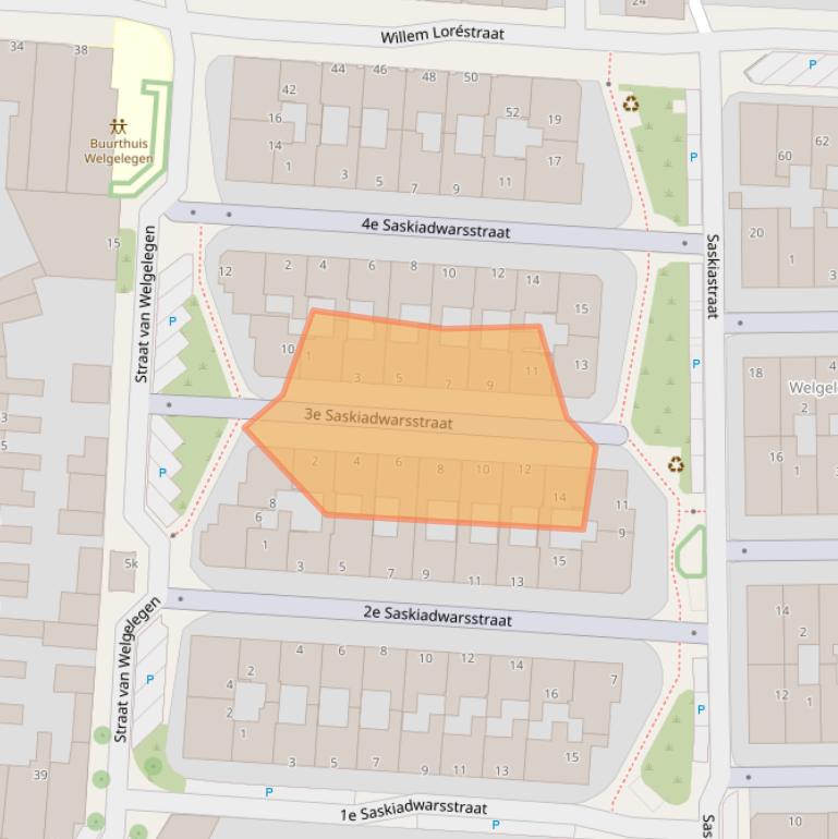 Kaart van postcodegebied 8921CV.