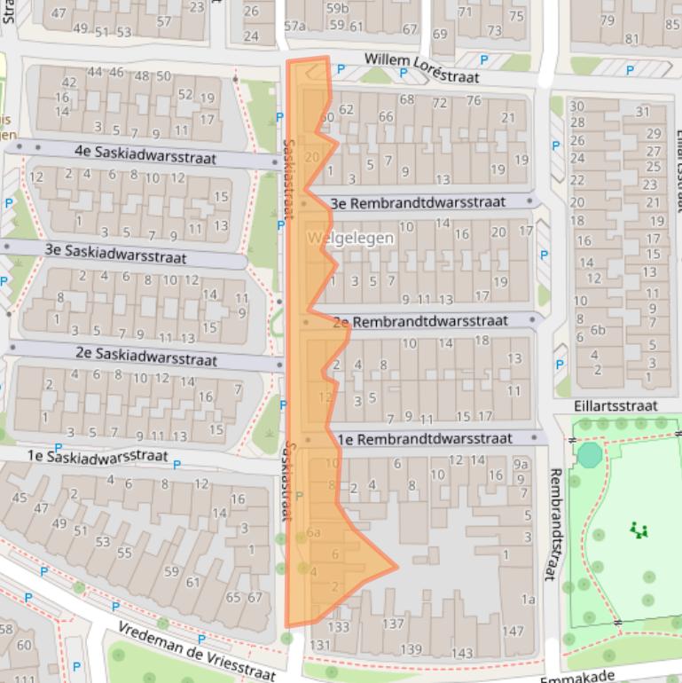 Kaart van postcodegebied 8921EB.