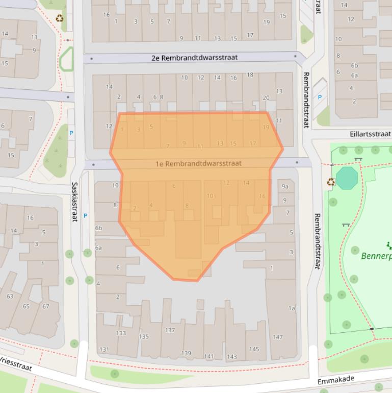 Kaart van postcodegebied 8921EC.