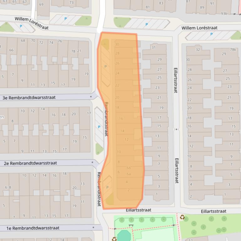 Kaart van postcodegebied 8921EH.