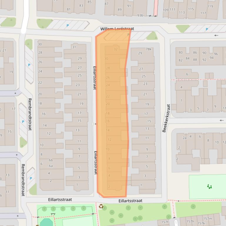 Kaart van postcodegebied 8921EK.
