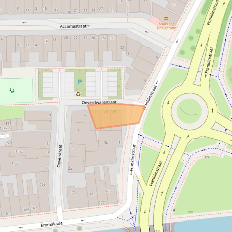 Kaart van postcodegebied 8921EN.