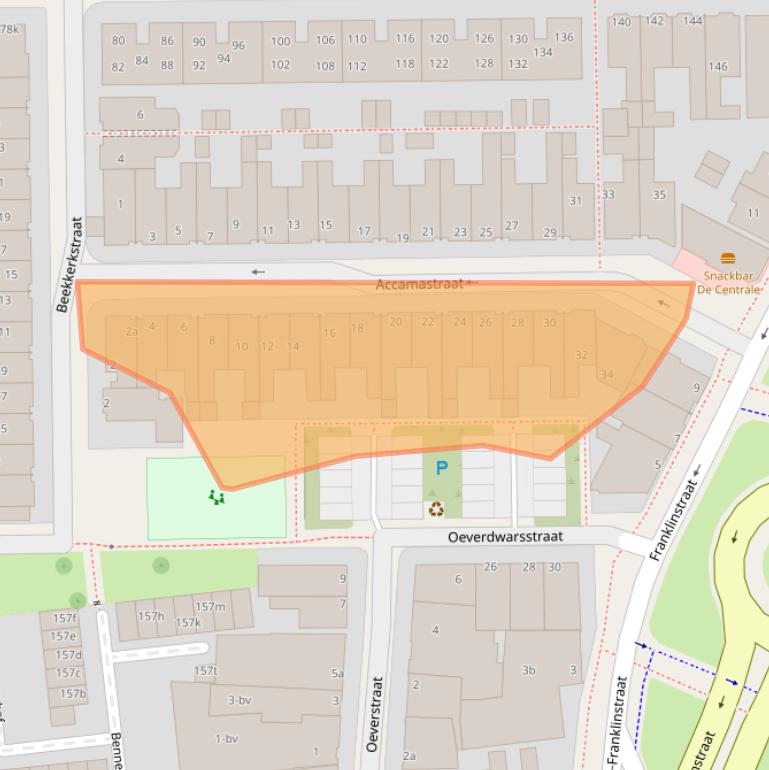 Kaart van postcodegebied 8921ER.