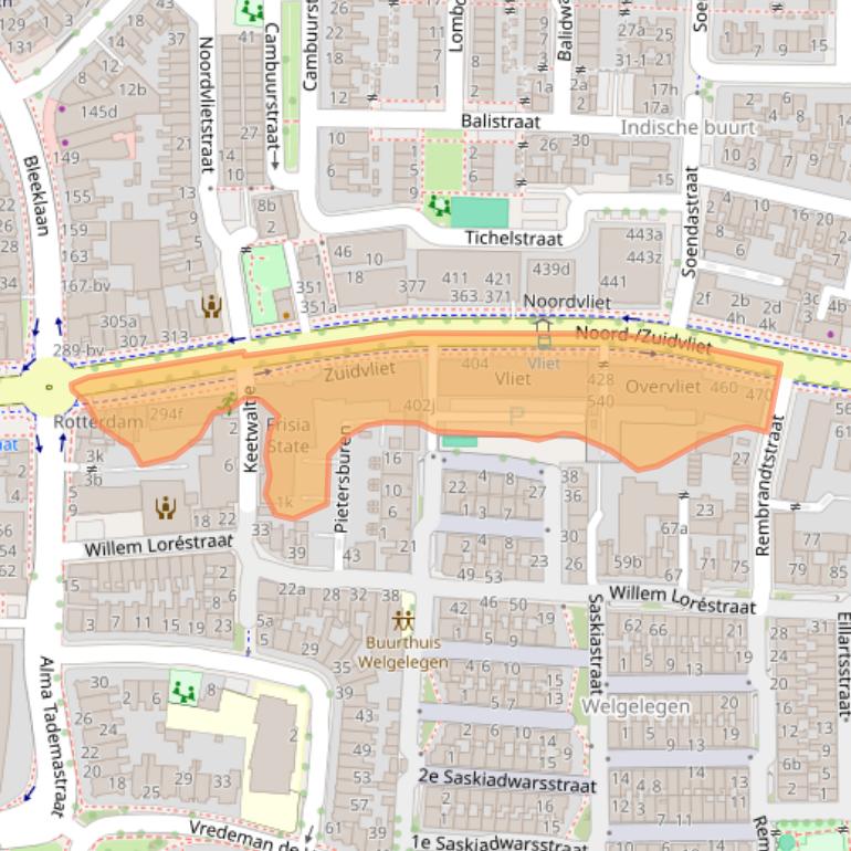 Kaart van postcodegebied 8921ET.