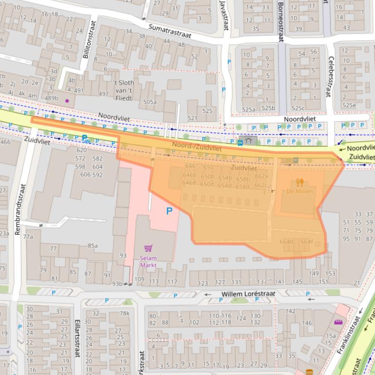 Kaart van postcodegebied 8921EZ.