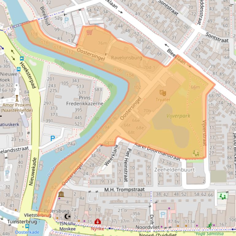 Kaart van postcodegebied 8921GB.