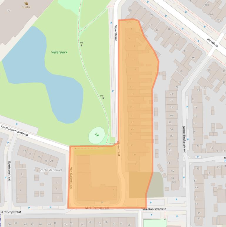 Kaart van postcodegebied 8921GP.