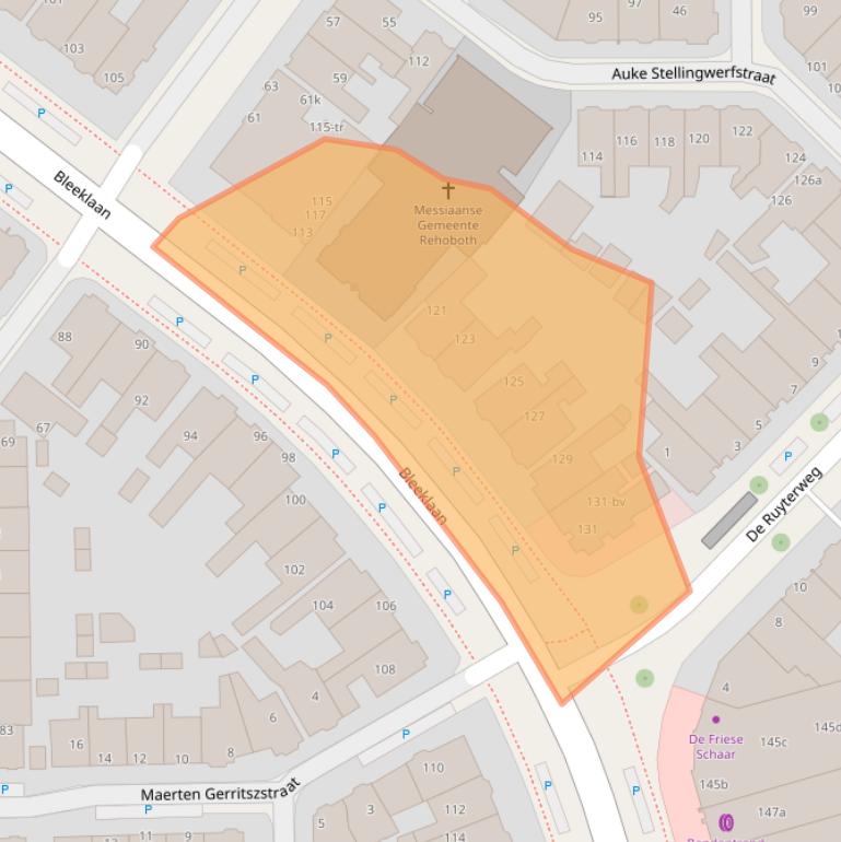 Kaart van postcodegebied 8921HA.