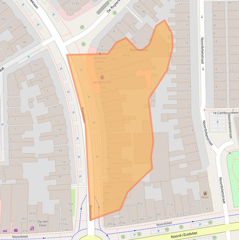 Kaart van postcodegebied 8921HB.