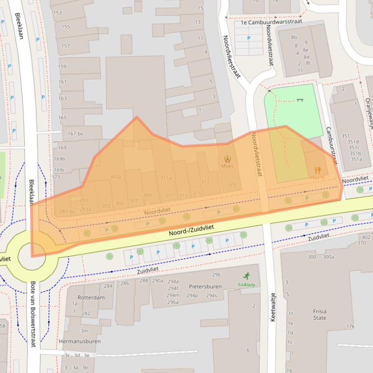 Kaart van postcodegebied 8921HG.
