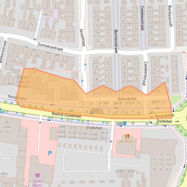 Kaart van postcodegebied 8921HK.