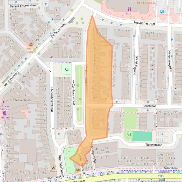Kaart van postcodegebied 8921HR.