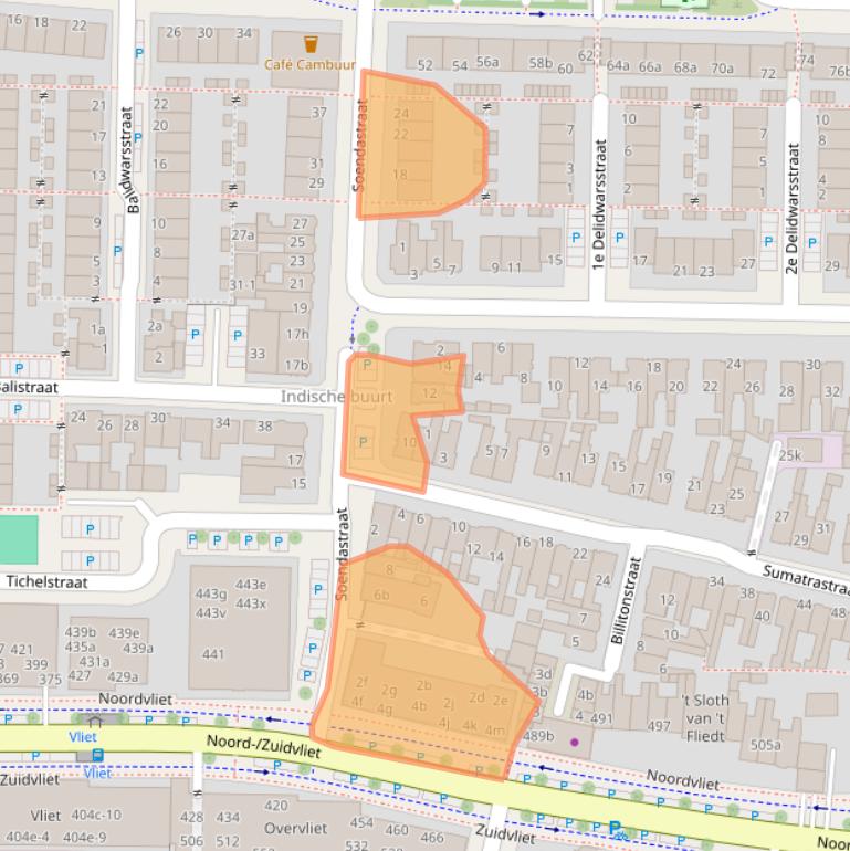 Kaart van postcodegebied 8921JB.