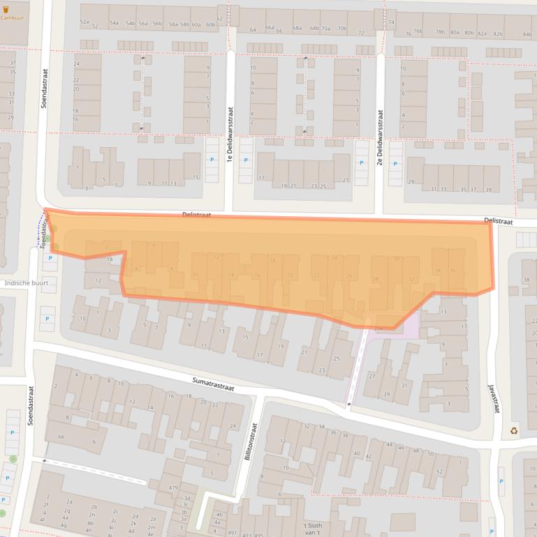 Kaart van postcodegebied 8921JN.