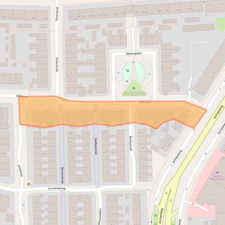 Kaart van postcodegebied 8921JP.