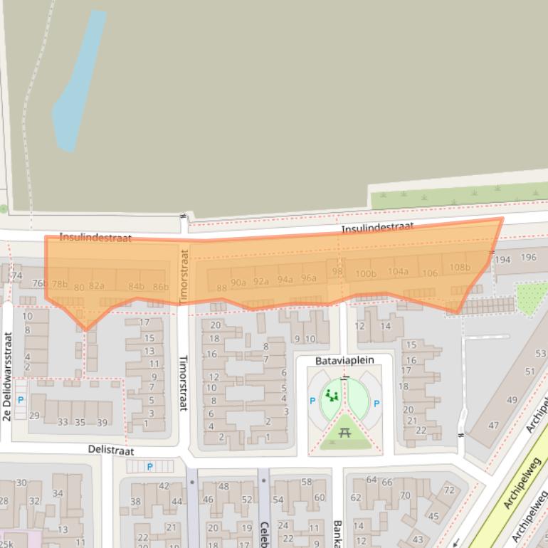Kaart van postcodegebied 8921JZ.