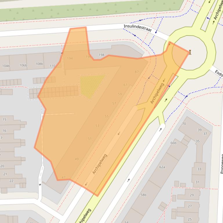 Kaart van postcodegebied 8921KG.