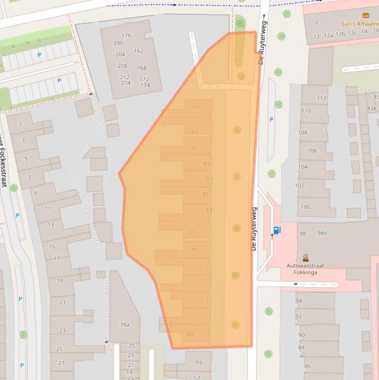 Kaart van postcodegebied 8921KK.