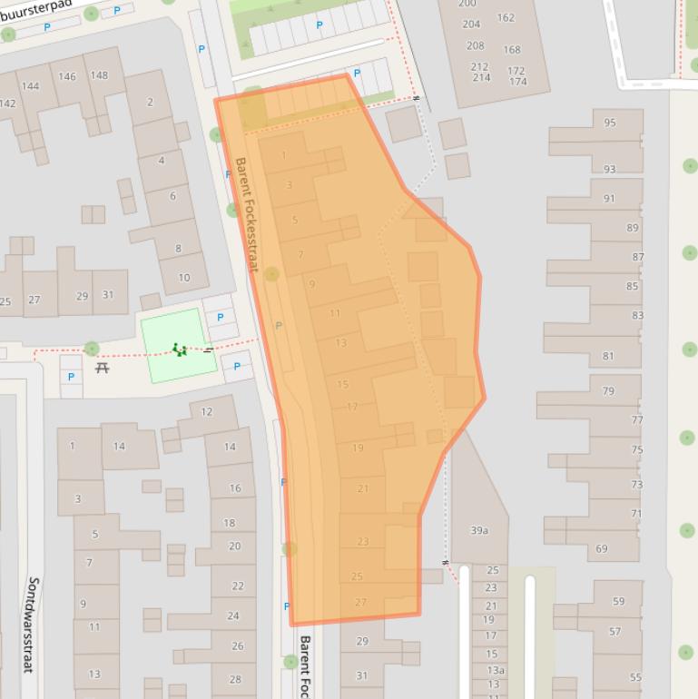Kaart van postcodegebied 8921KN.