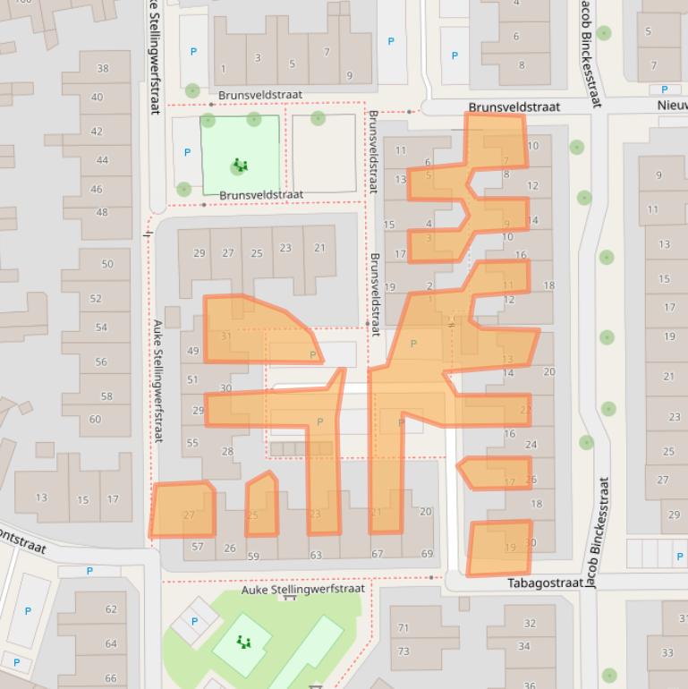 Kaart van postcodegebied 8921LB.