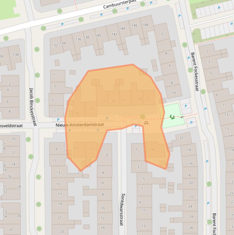 Kaart van postcodegebied 8921LD.