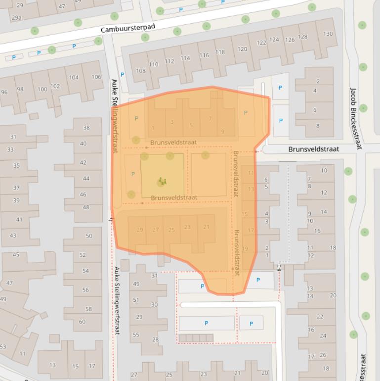 Kaart van postcodegebied 8921MA.