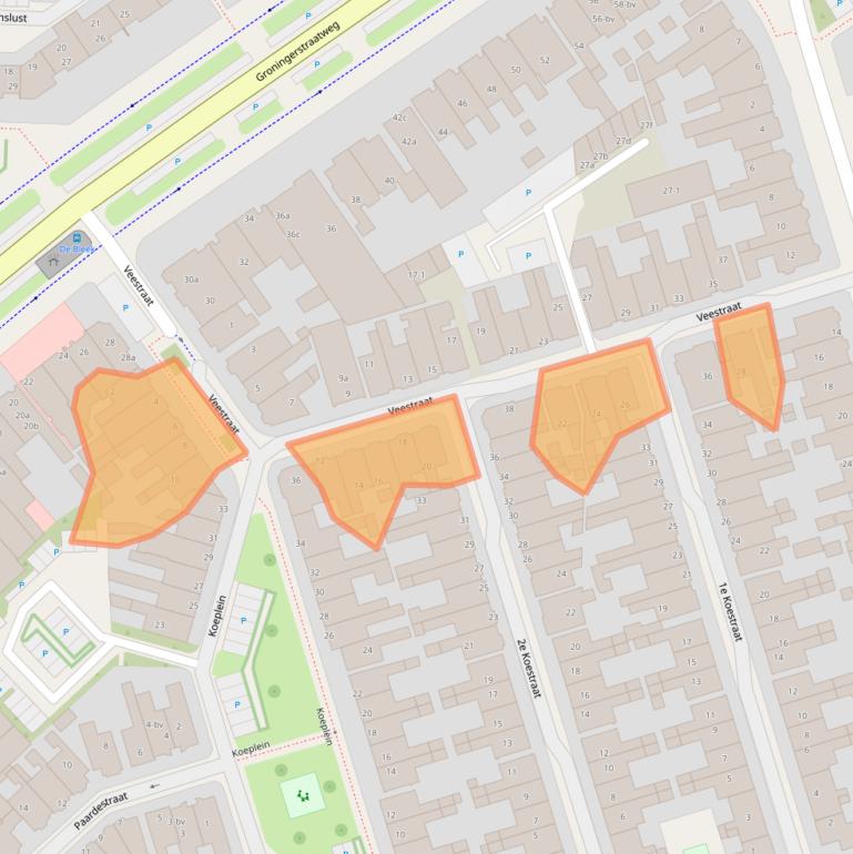 Kaart van postcodegebied 8921NC.