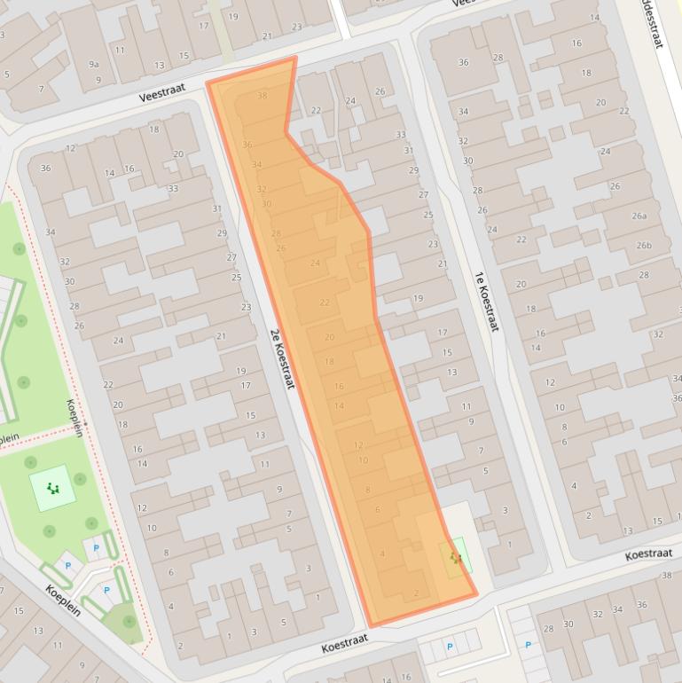 Kaart van postcodegebied 8921NH.