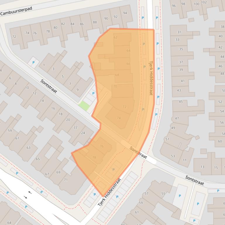 Kaart van postcodegebied 8921NS.