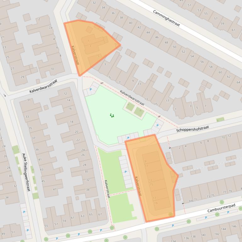 Kaart van postcodegebied 8921NX.