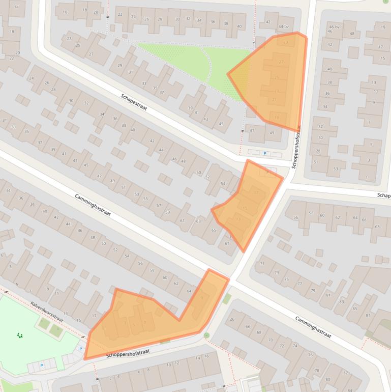 Kaart van postcodegebied 8921PB.