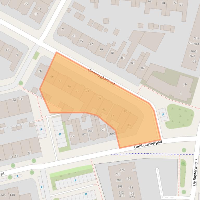 Kaart van postcodegebied 8921PK.