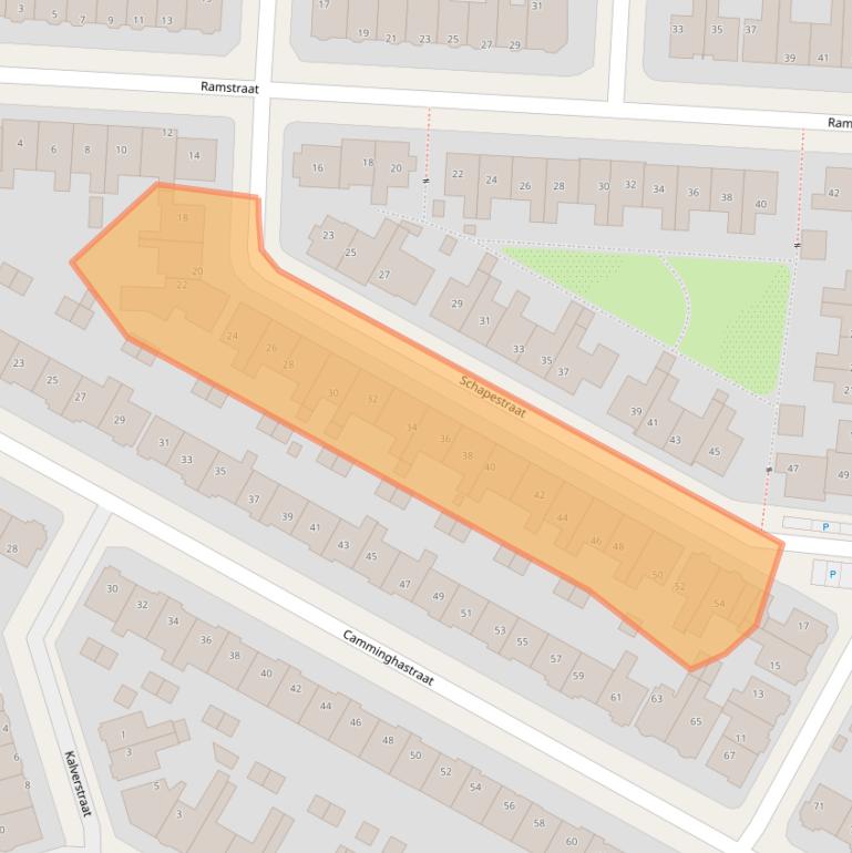 Kaart van postcodegebied 8921PP.