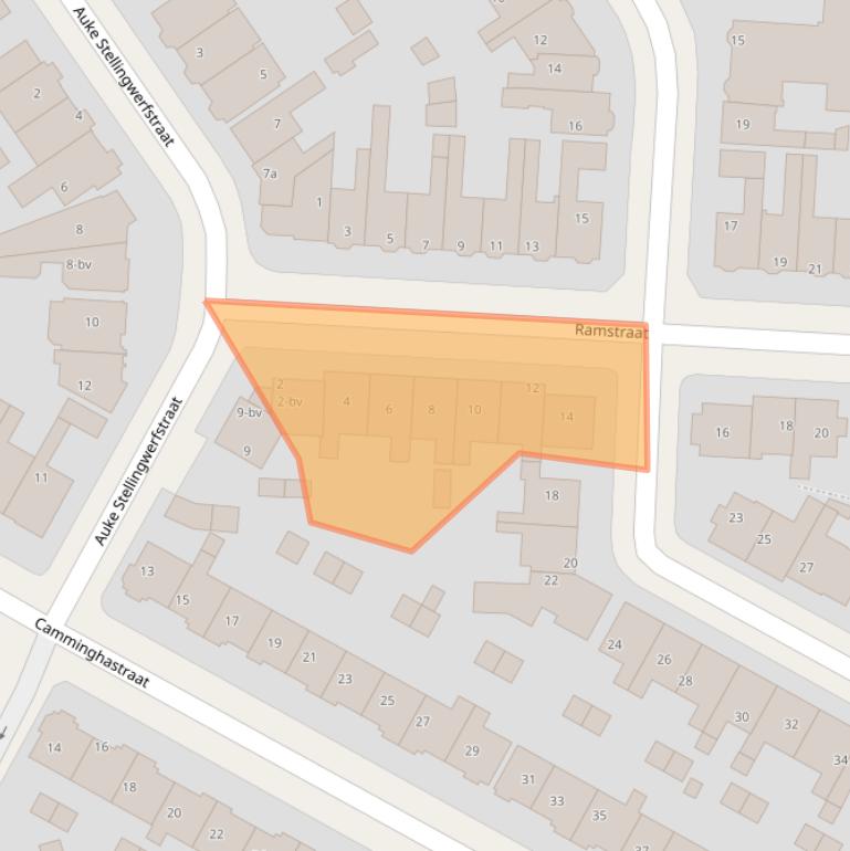 Kaart van postcodegebied 8921PX.