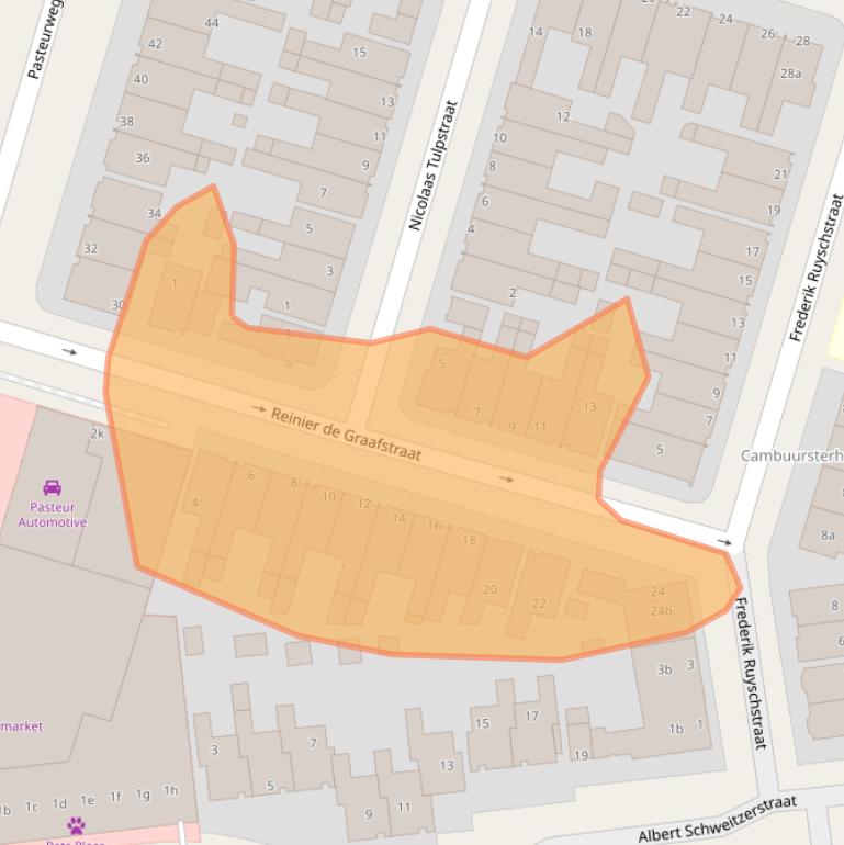 Kaart van postcodegebied 8921RB.