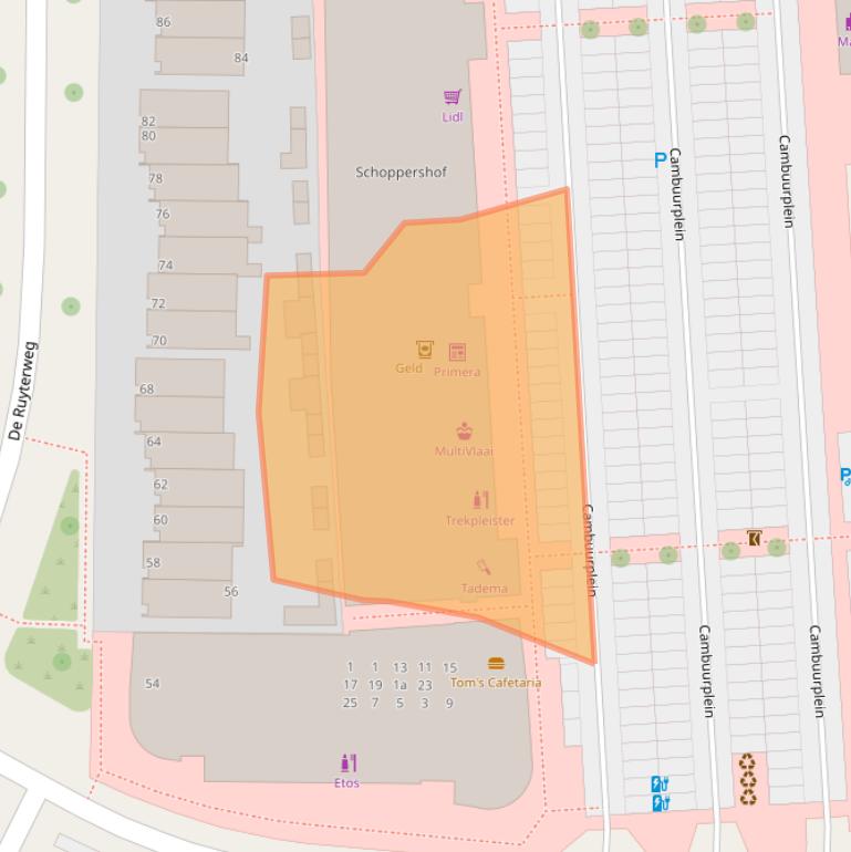 Kaart van postcodegebied 8921RE.