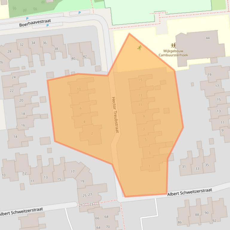 Kaart van postcodegebied 8921SH.