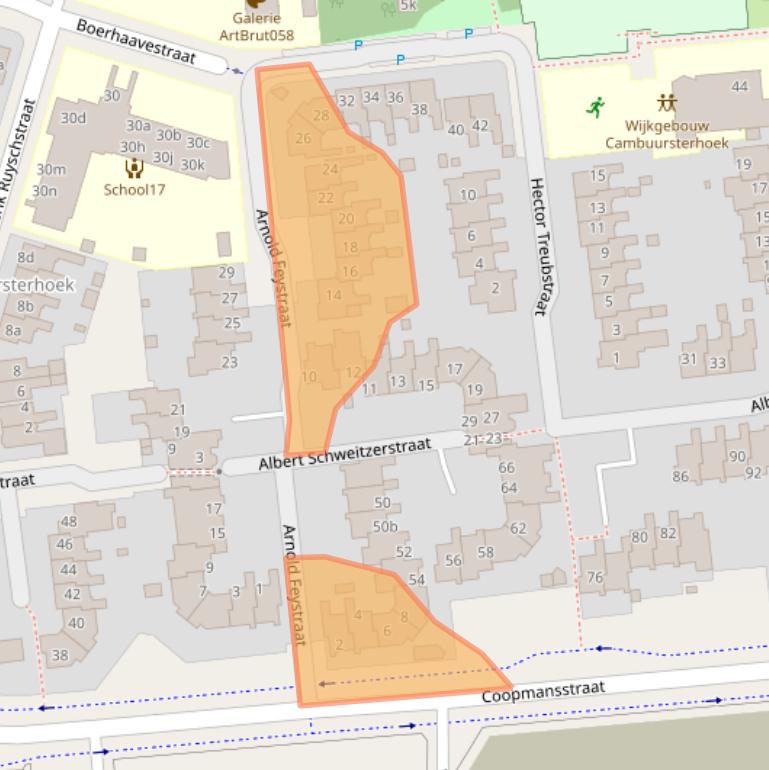 Kaart van postcodegebied 8921SK.