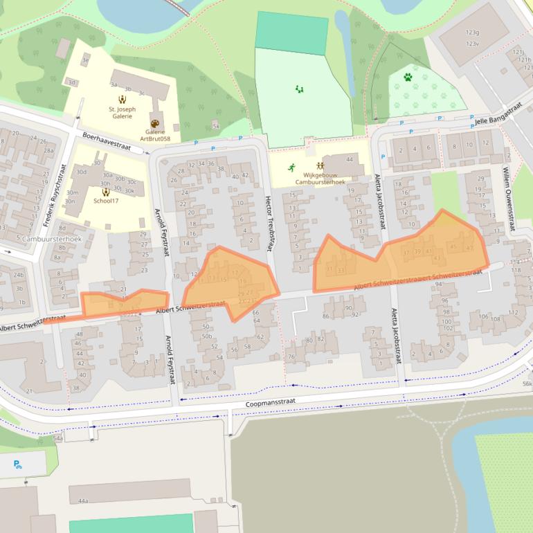 Kaart van postcodegebied 8921SL.